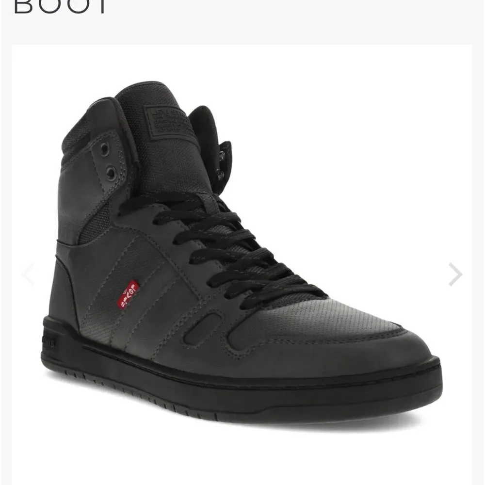 LEVI’S BB HI NL - SNEAKER BOOT‎ BLACK SZ 8.5 NWT IN PACKAGING